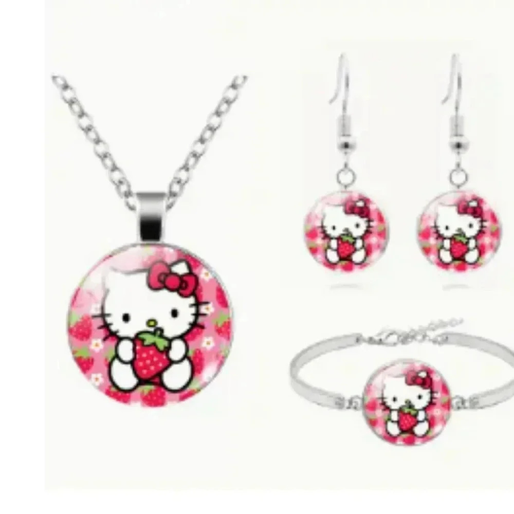 2/30$ Or 3/$35 Brand new 3 piece hello kitty jewelry Gift set (#930)(F)